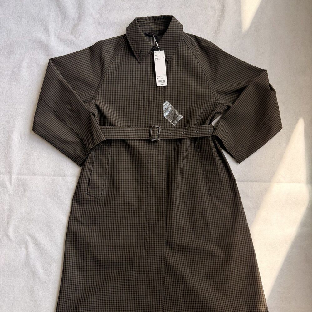 NWT Uniqlo U Lemaire Blocktech Checked Trench Coat